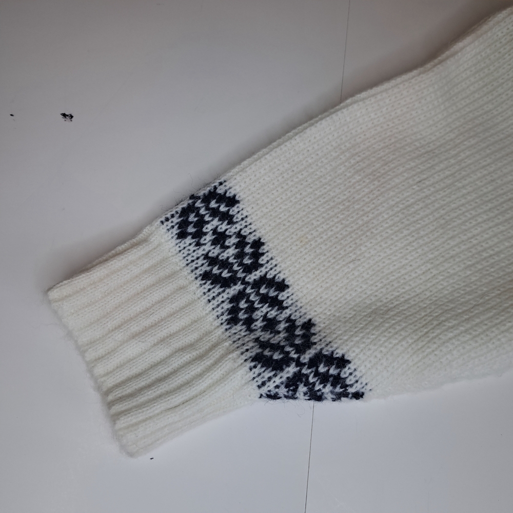 Vintage Ski Sweater Kingsport Navy and White Crewneck Sweater Womens XL #200 - Picture 7 of 8
